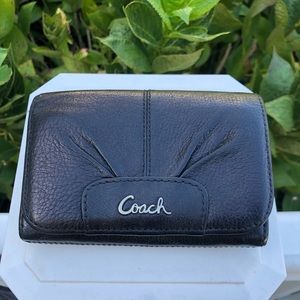 Authentic Coach Wallet Black Leather